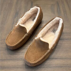 UGG women’s Ansley suede wool-lined slippers